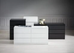 Commode 4 Tiroirs LIMFJORDEN Noir -Magasin De Meubles 100554