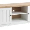 Meuble TV MARKSKEL Blanc/chêne