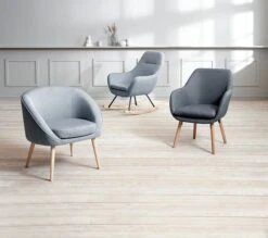 Fauteuil à Bascule NEBEL Bleu Clair -Magasin De Meubles 115163