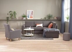 Canapé Convertible Avec Méridienne BEDSTED Gris -Magasin De Meubles 115233