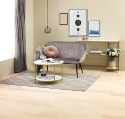 Table Basse GADEVANG Ø65 Blanc/doré -Magasin De Meubles 115309