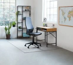 Étagère TRAPPEDAL 7 Tablettes Chêne/noir -Magasin De Meubles 115843