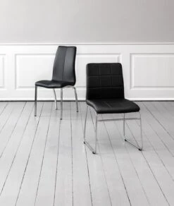 Chaise HAMMEL Noir/chrome -Magasin De Meubles 117742