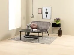 Table Basse HINNERUP 75x120 Noir -Magasin De Meubles 118307