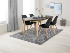 Table EGENS 90x190/270 Noir -Magasin De Meubles 119108