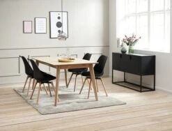 Buffet VIRUM 3 Portes Noir -Magasin De Meubles 119360