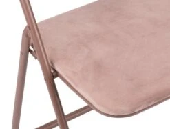 Chaise Pliante VOEL Velours Rose -Magasin De Meubles 120011