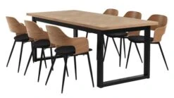 AGERSKOV L200 Table Chêne + 4 HVIDOVRE Chaises Chêne/noir -Magasin De Meubles 120612
