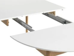 Table MARSTRAND Ø110/110x200 Blanc/naturel -Magasin De Meubles 126813