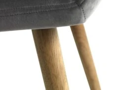 Chaise ADSLEV Velours Gris/naturel -Magasin De Meubles 126820