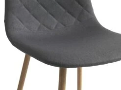 Chaise JONSTRUP Tissu Asphalte/coloris Chêne -Magasin De Meubles 126856