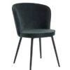 Chaise RISSKOV Velours Vert Foncé/noir