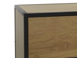 Commode 4 Tiroirs TRAPPEDAL Chêne/noir -Magasin De Meubles 126909