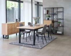 Étagère TRAPPEDAL 7 Tablettes Chêne/noir -Magasin De Meubles 128628