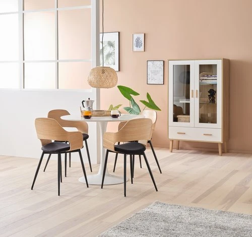 Vitrine GAMMELGAB 2 Portes A/éclairage LED Chêne/blanc 2 Vitrine GAMMELGAB 2 Portes A/éclairage LED Chêne/blanc – Image 2