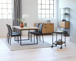 Desserte GANGSTED Chêne/noir -Magasin De Meubles 128749