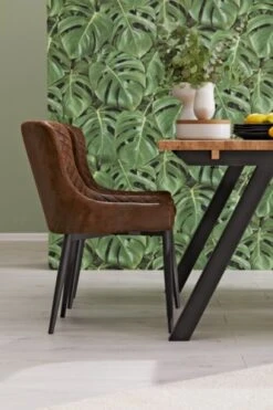 Chaise PEBRINGE Brun Vieilli/noir -Magasin De Meubles 132711