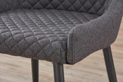 Chaise PEBRINGE Gris/noir -Magasin De Meubles 132720