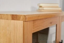 Royal Oak Vitrine SANDBY 3 Portes Chêne Naturel/noir -Magasin De Meubles 132857