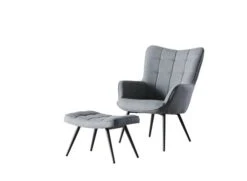 Repose-pieds ULDUM Gris/noir -Magasin De Meubles 133229