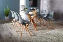 Royal Oak Table AGERBY 90x160 Verre/chêne -Magasin De Meubles 133849