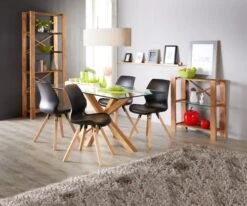 Royal Oak Table AGERBY 90x160 Verre/chêne -Magasin De Meubles 133852