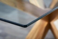 Royal Oak Table AGERBY 90x160 Verre/chêne -Magasin De Meubles 133853