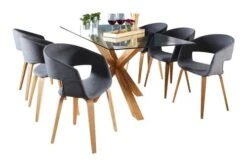 Royal Oak Table AGERBY 90x160 Verre/chêne -Magasin De Meubles 133854