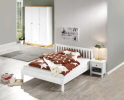 Armoire ROLD 154x216 Blanc/pin -Magasin De Meubles 134111