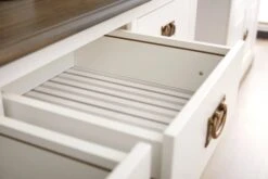 Buffet VILSTED 2 Portes Blanc/brun -Magasin De Meubles 135053