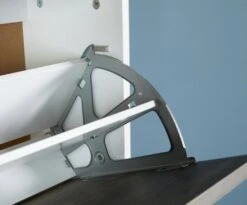 Meuble à Chaussures OLDEKROG 3 Compartiments Blanc/gris -Magasin De Meubles 135238