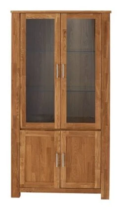 Royal Oak Vitrine OLDE 2 Portes + 2 Portes Vitrées Chêne -Magasin De Meubles 135347