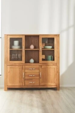 Royal Oak Vitrine HAGE 2+2 Portes 3 Tiroirs Chêne -Magasin De Meubles 135356