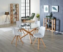 Chaise BLOKHUS Blanc/naturel -Magasin De Meubles 136006