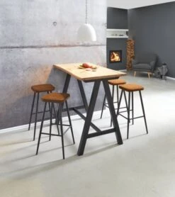 Royal Oak Table De Bar SANDBY 71x128 Chêne Naturel/noir -Magasin De Meubles 137279