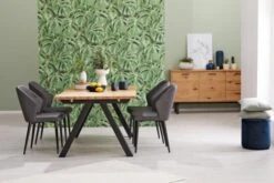 Royal Oak Buffet SANDBY 2 Portes + 3 Tiroirs Chêne Naturel/noir -Magasin De Meubles 137312 1