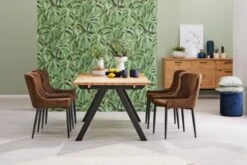 Royal Oak Buffet SANDBY 2 Portes + 3 Tiroirs Chêne Naturel/noir -Magasin De Meubles 137317 1