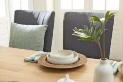 Chaise NORDRUP Tissu Gris/naturel -Magasin De Meubles 137493