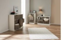 Commode ORLANDO 3 Tiroirs Blanc/gris -Magasin De Meubles 137787 2