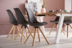 Chaise DREJHUS Tissu Gris Anthracite/naturel -Magasin De Meubles 138022