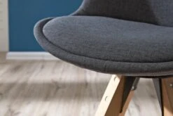 Chaise DREJHUS Tissu Gris Anthracite/naturel -Magasin De Meubles 138029