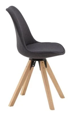 Chaise DREJHUS Tissu Gris Anthracite/naturel -Magasin De Meubles 138035