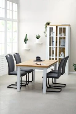 Table MARKSKEL 150x193 Blanc/coloris Chêne -Magasin De Meubles 139170