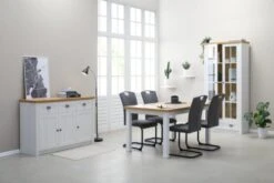 Table MARKSKEL 150x193 Blanc/coloris Chêne -Magasin De Meubles 139171 1