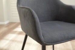 Chaise SABRO Tissu Gris/noir -Magasin De Meubles 139202