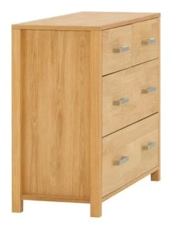 Royal Oak Commode HUGGET 4 Tiroirs Larges Chêne -Magasin De Meubles 139440