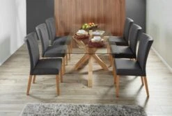 Royal Oak Table AGERBY 90x160 Verre/chêne -Magasin De Meubles 142857 1