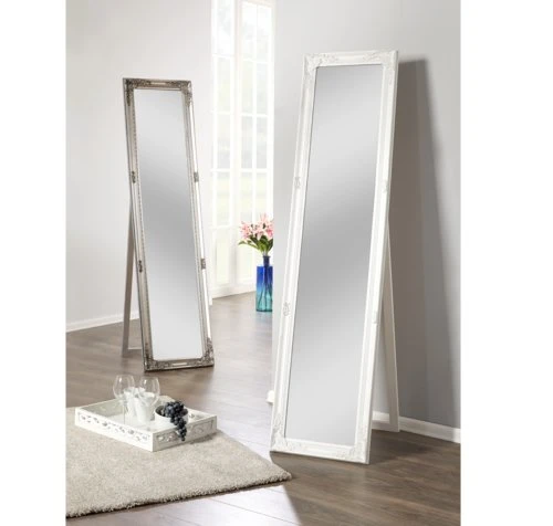 Miroir Sur Pied NORDBORG 40×160 Argenté 2 Miroir Sur Pied NORDBORG 40×160 Argenté – Image 2