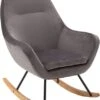 Fauteuil à Bascule NEBEL Velours Gris
