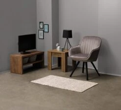 Fauteuil ONSEVIG Velours Gris/noir -Magasin De Meubles 149370